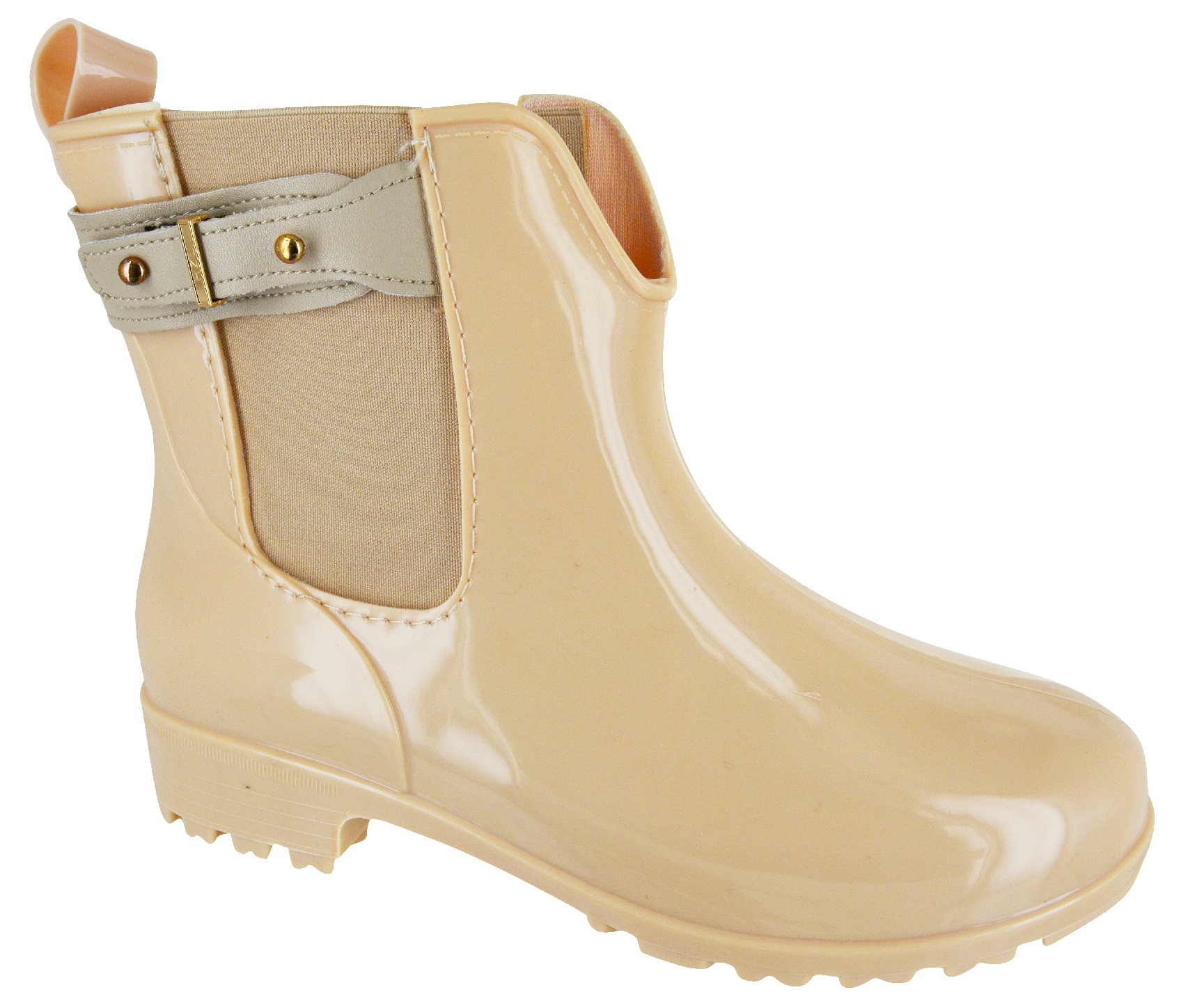 beige welly boots
